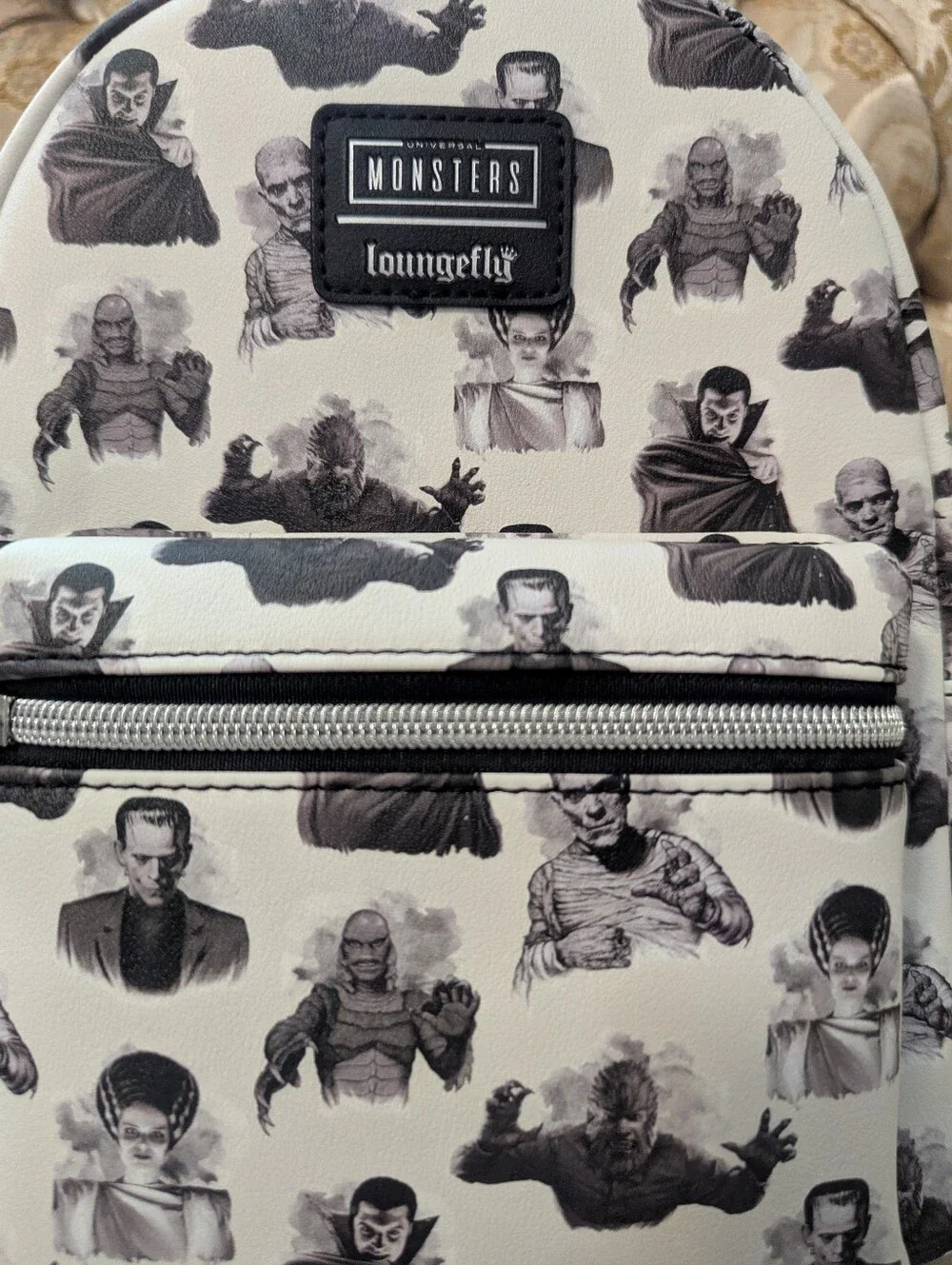 Loungefly Universal Monsters Black & White Monochrome Mini Backpack